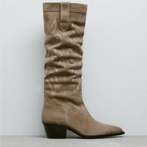 Leather cowboy boots